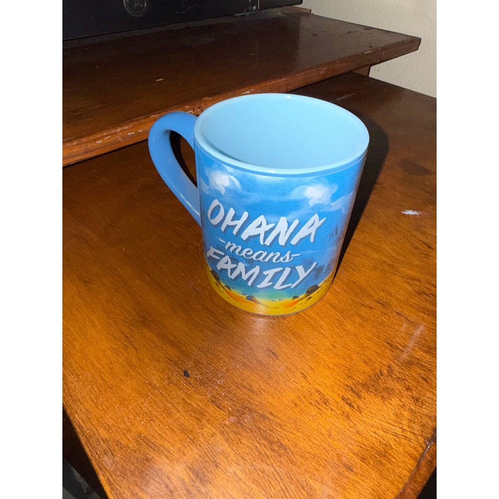 Disney Lilo & Stitch Ohana Means Family Ceramic Coffee Mug 14oz‎ Silver Buffalo